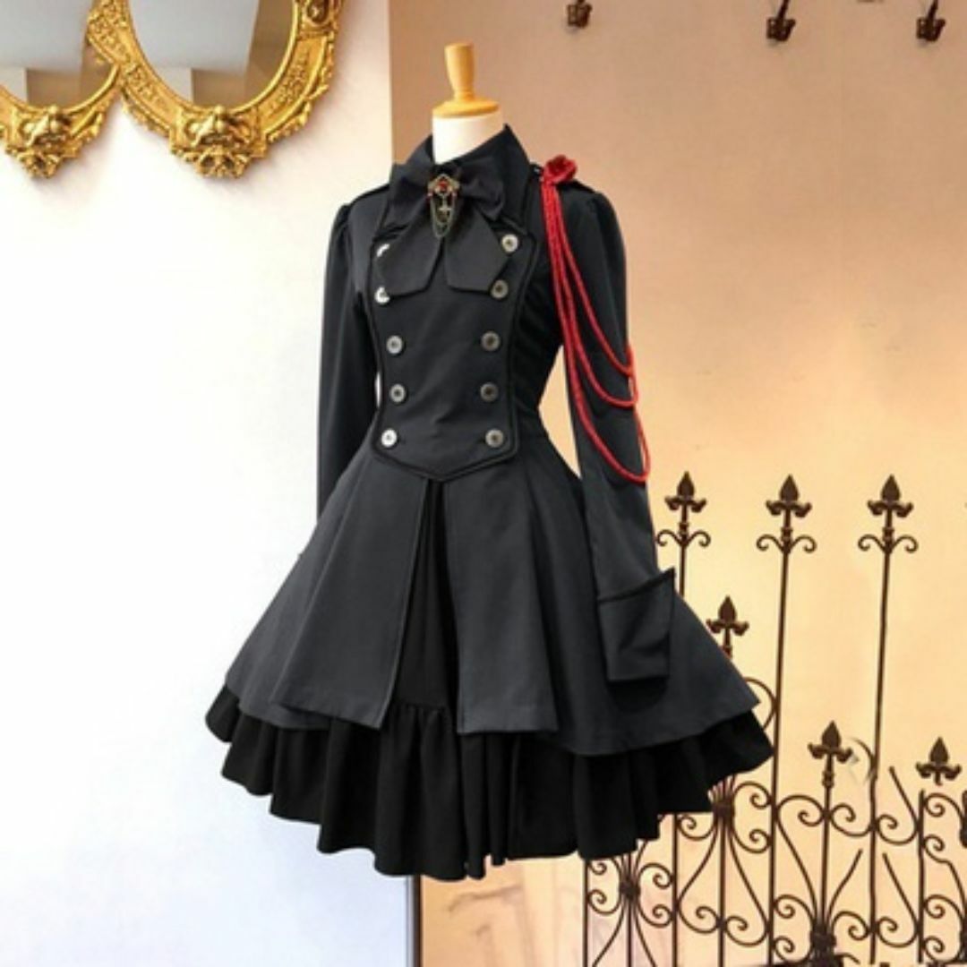 ❤新品未使用 軍服 ワンピース ロリータ コスプレ レディース