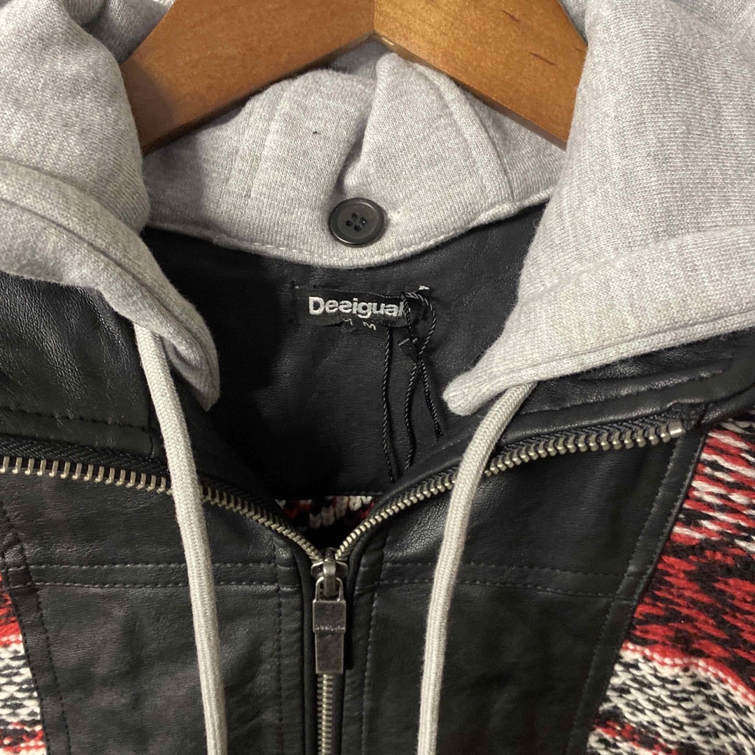 DESIGUAL - 【新品】Desigual エコレザー切替 デザインニット DESIGUAL - 【新品】Desigual エコレザー切替 デザインニット