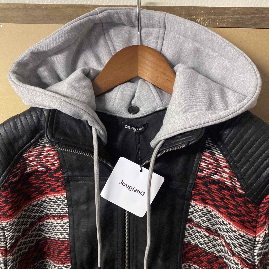 DESIGUAL - 【新品】Desigual エコレザー切替 デザインニット DESIGUAL - 【新品】Desigual エコレザー切替 デザインニット