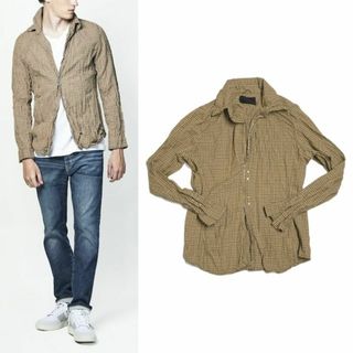 ジュンハシモト(junhashimoto)の一度着4.2万 20AW ジュンハシモト　シワ加工 フック シャツ(シャツ)