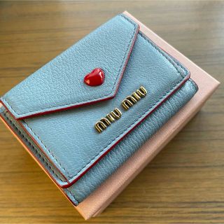 MIU MIU - 美品miu miu ミニ財布 レター マドラスラブハート MIU MIU - 美品miu miu ミニ財布 レター マドラスラブハート