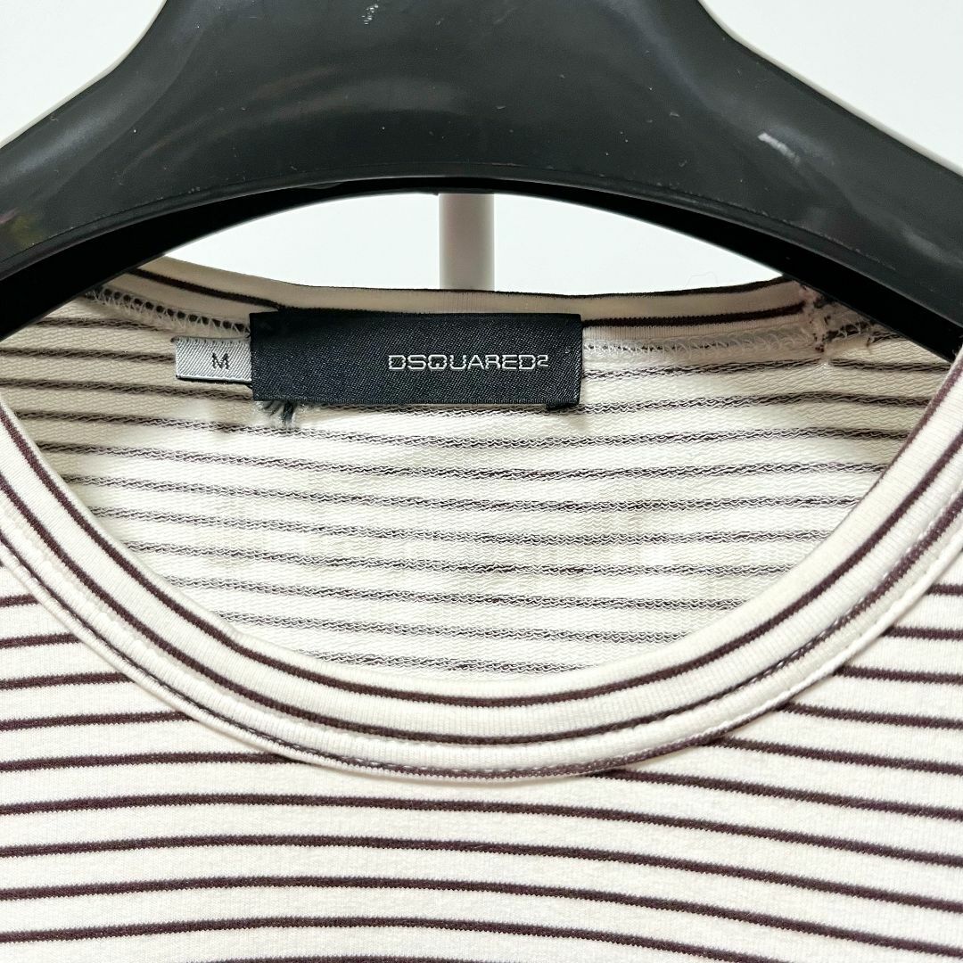 DSQUARED2 - DSQUARED2 ボーダー ポケット ロンT 長袖Tシャツ DSQUARED2 - DSQUARED2 ボーダー ポケット ロンT 長袖Tシャツ