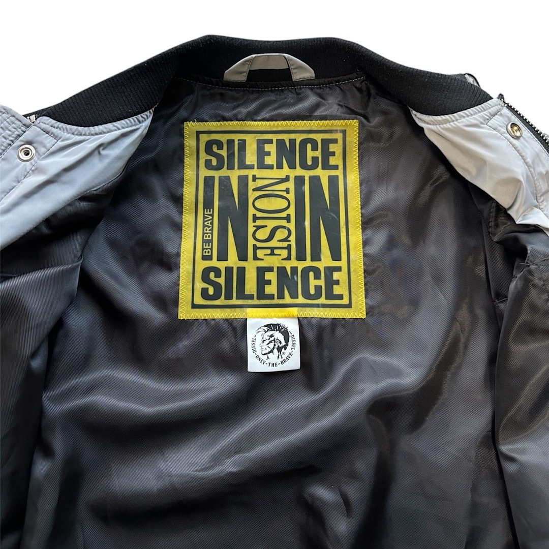 DIESEL - DIESEL ギミック レザーパッチ ボンバージャケットの DIESEL - DIESEL ギミック レザーパッチ ボンバージャケットの