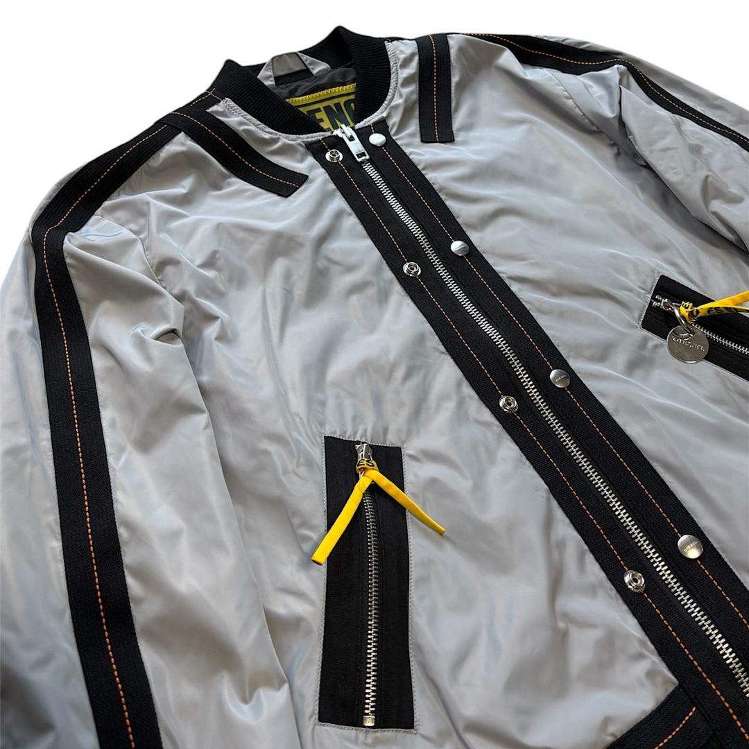 DIESEL - DIESEL ギミック レザーパッチ ボンバージャケットの DIESEL - DIESEL ギミック レザーパッチ ボンバージャケットの