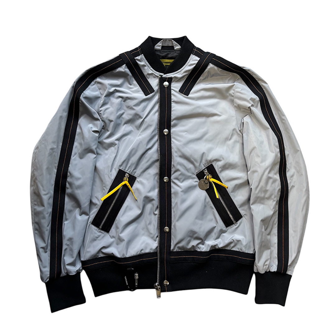 DIESEL - DIESEL ギミック レザーパッチ ボンバージャケットの DIESEL - DIESEL ギミック レザーパッチ ボンバージャケットの