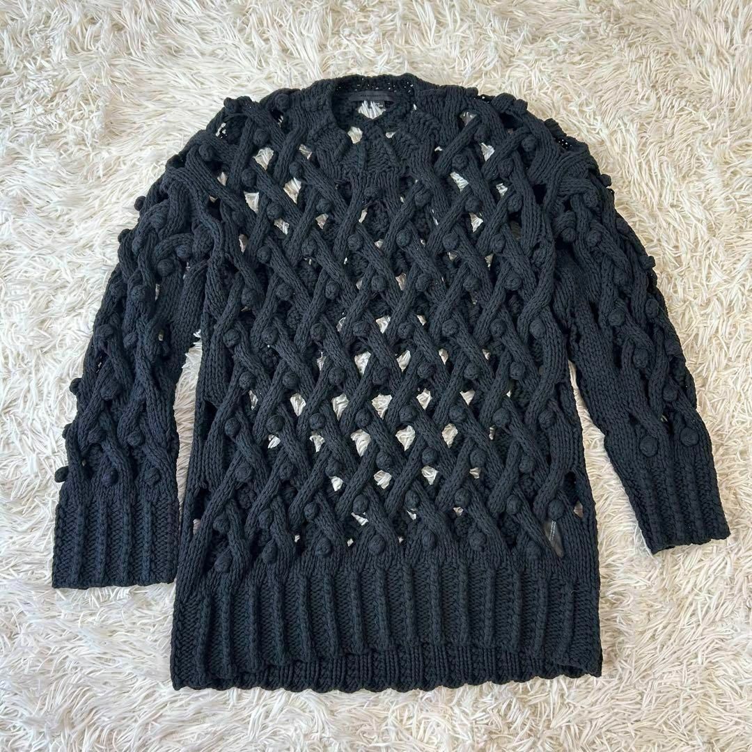 アレキサンダーワン メッシュニット ぽこぽこ ブラック トップス アレキサンダーワン メッシュニット ぽこぽこ ブラック トップス