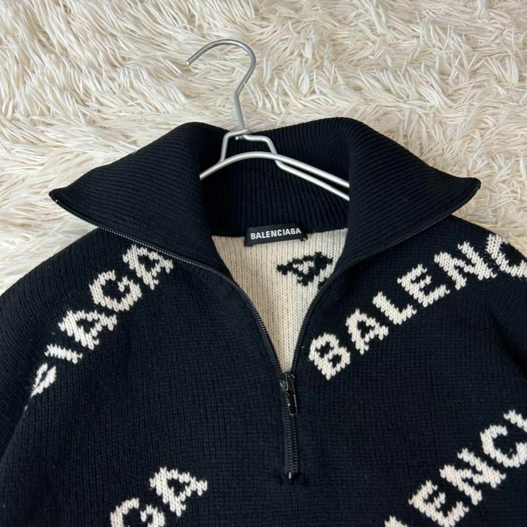BALENCIAGA - バレンシアガ ハーフジップニット ハイネック BALENCIAGA - バレンシアガ ハーフジップニット ハイネック
