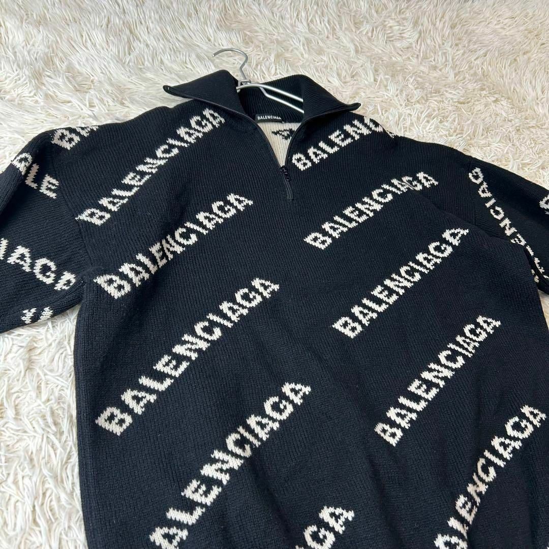 BALENCIAGA - バレンシアガ ハーフジップニット ハイネック BALENCIAGA - バレンシアガ ハーフジップニット ハイネック