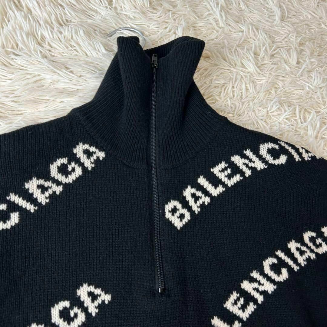 BALENCIAGA - バレンシアガ ハーフジップニット ハイネック BALENCIAGA - バレンシアガ ハーフジップニット ハイネック