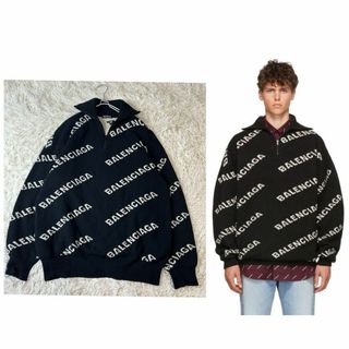 BALENCIAGA - バレンシアガ ハーフジップニット ハイネック BALENCIAGA - バレンシアガ ハーフジップニット ハイネック