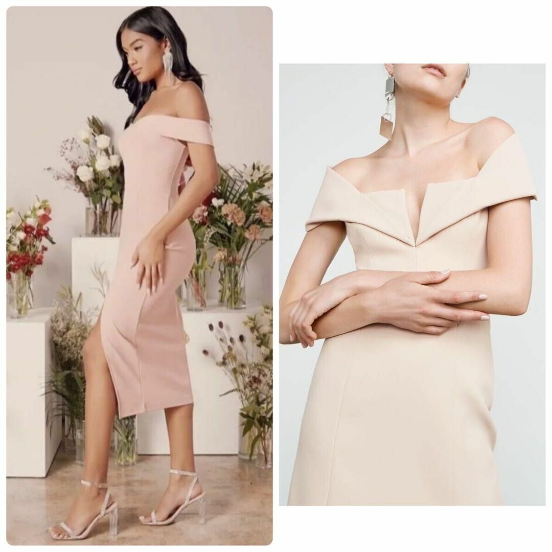 BCBGMAXAZRIA - 未使用 BCBG MAXAZRIA オフショルスリット BCBGMAXAZRIA - 未使用 BCBG MAXAZRIA オフショルスリット