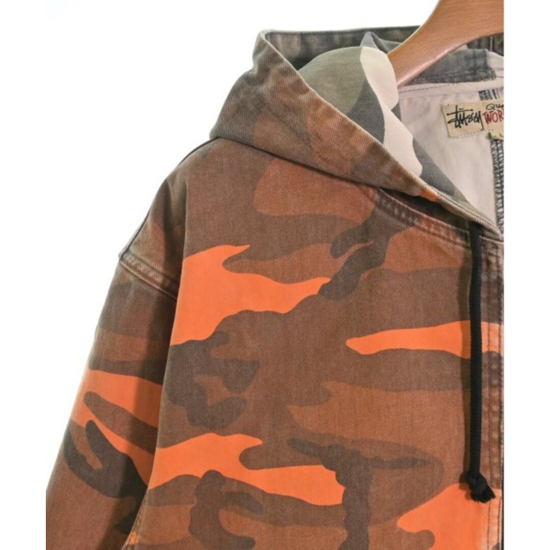 STUSSY - STUSSY ステューシー ブルゾン L オレンジx茶(迷彩 STUSSY - STUSSY ステューシー ブルゾン L オレンジx茶(迷彩