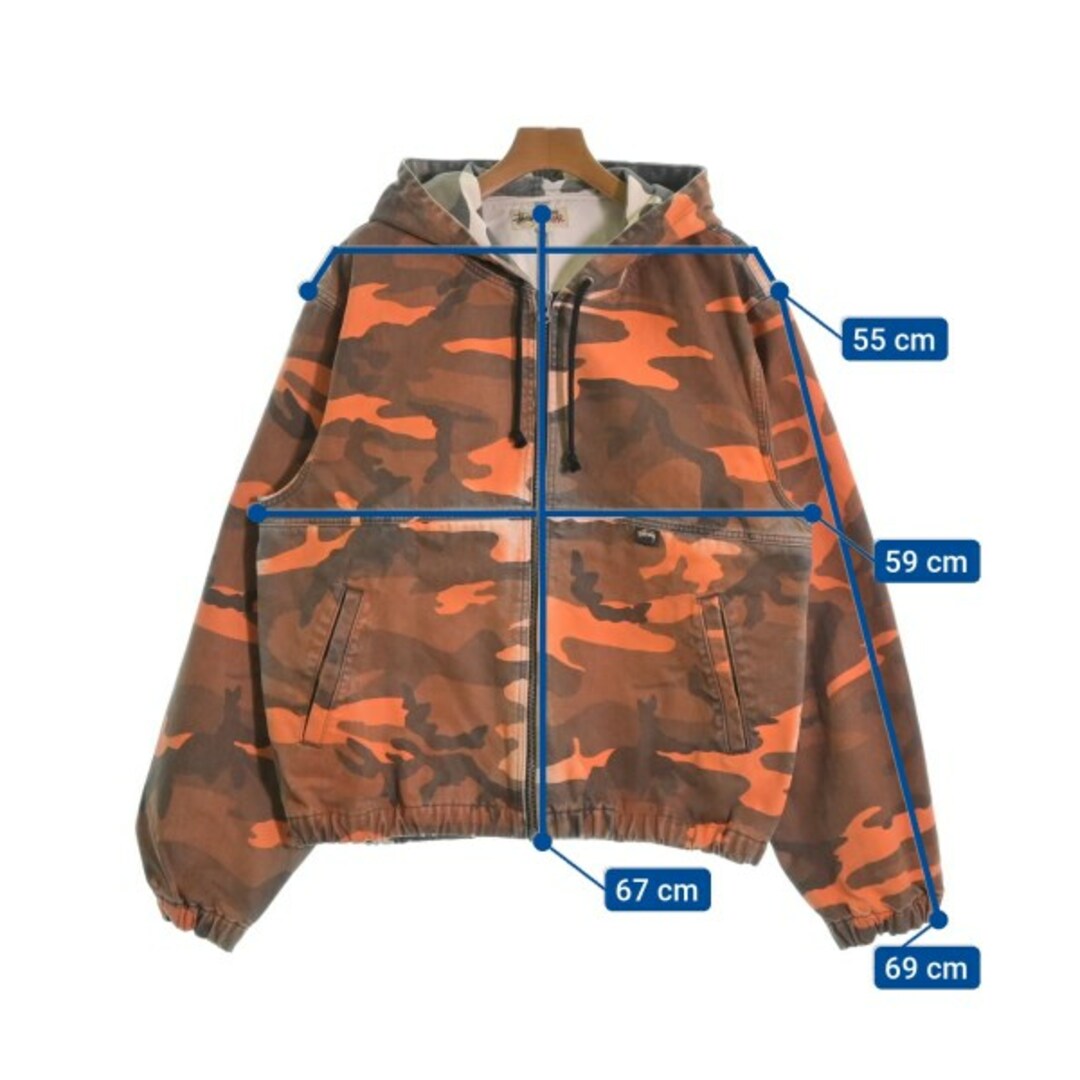 STUSSY - STUSSY ステューシー ブルゾン L オレンジx茶(迷彩 STUSSY - STUSSY ステューシー ブルゾン L オレンジx茶(迷彩