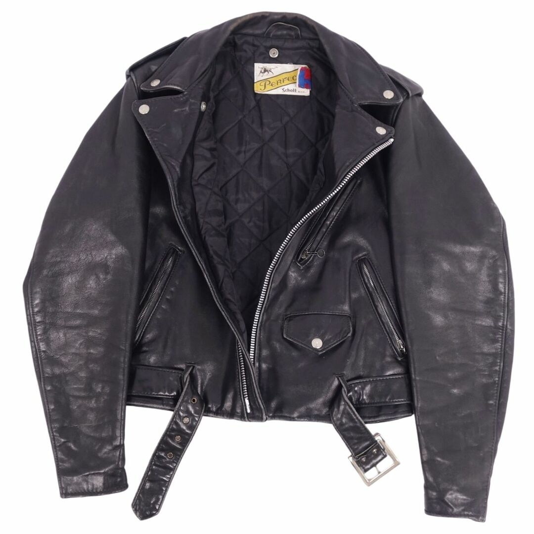 Perfecto Schott ダブルライダースロングコート (80's ショット Perfecto Schott ダブルライダースロングコート (80's ショット