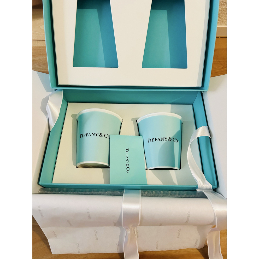 新品未使用】Tiffany ティファニー ボーンチャイナペーパーカップ 新品未使用】Tiffany ティファニー ボーンチャイナペーパーカップ