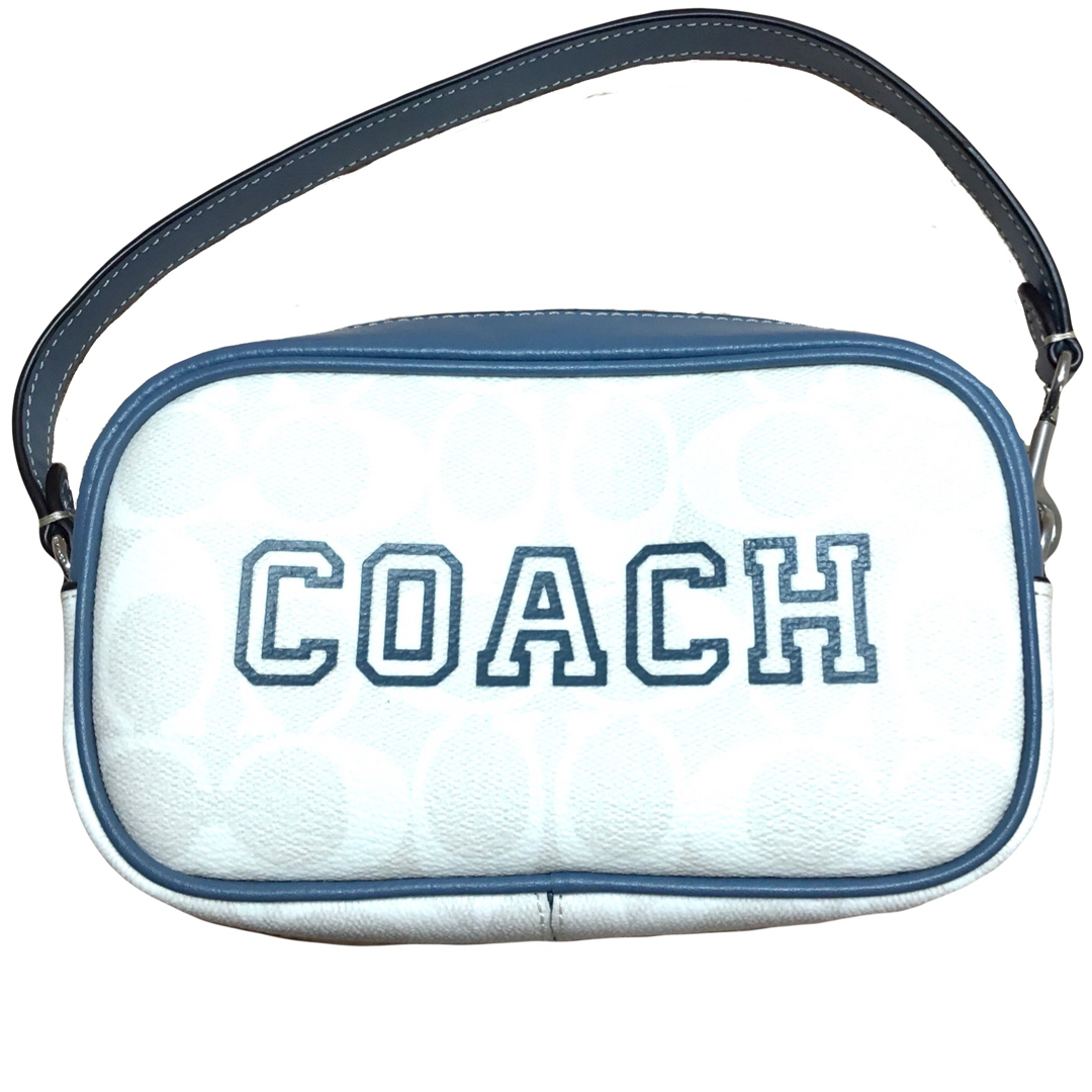 コーチCOACH(バッグ≫ショルダーバッグ大きくCOACH のブルーのロゴ コーチCOACH(バッグ≫ショルダーバッグ大きくCOACH のブルーのロゴ