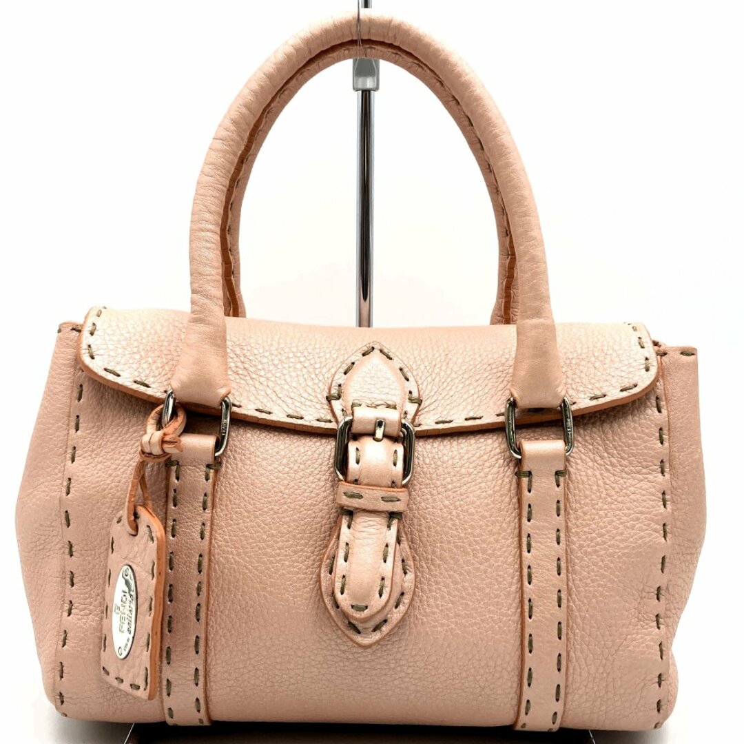 FENDI - FENDI フェンディ ミニリンダ セレリア ハンドバッグ レザー ピンク シルバー金具 レディース ファッション【中古】