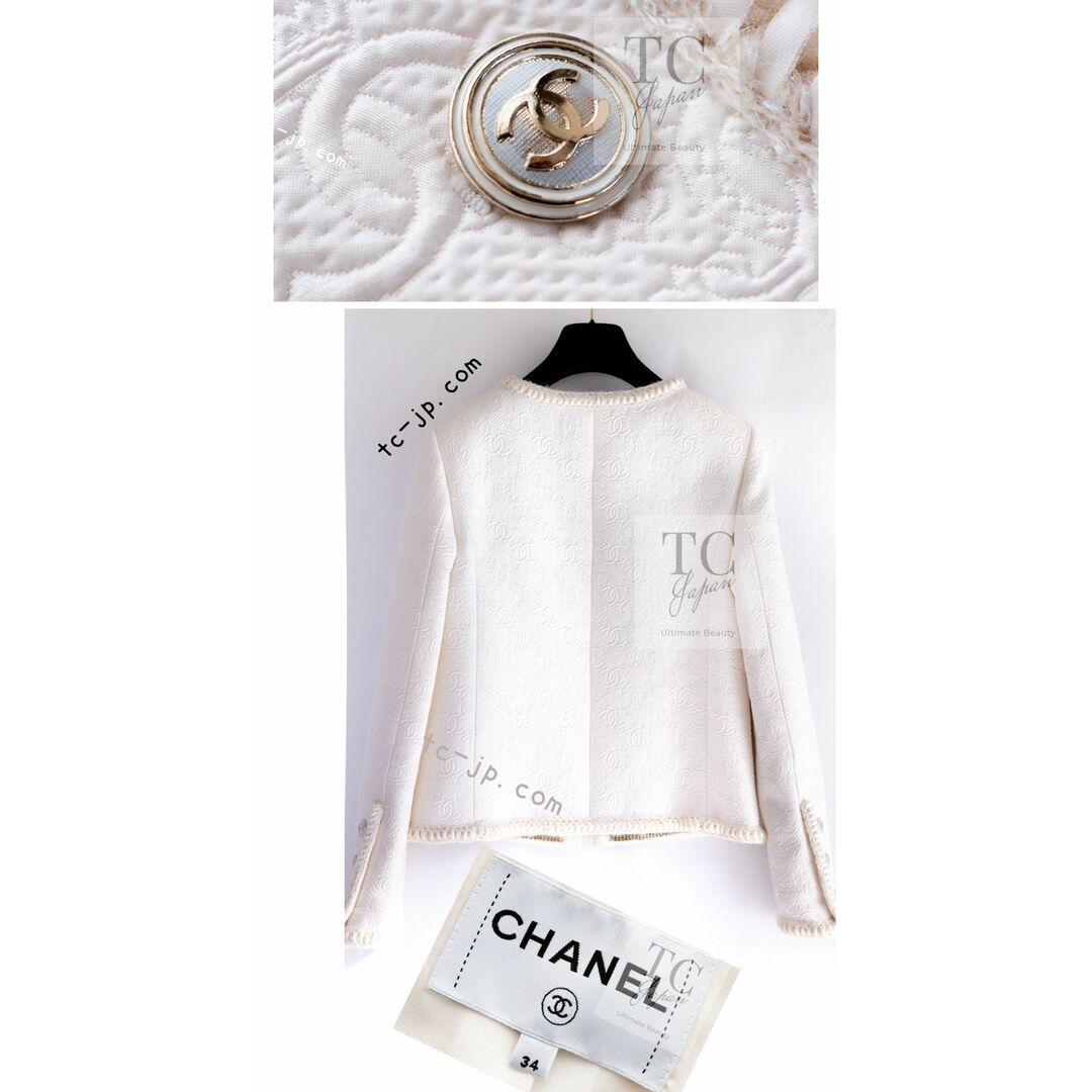 CHANEL - シャネル ジャケット CHANEL ホワイト アイボリー 白 CHANEL - シャネル ジャケット CHANEL ホワイト アイボリー 白