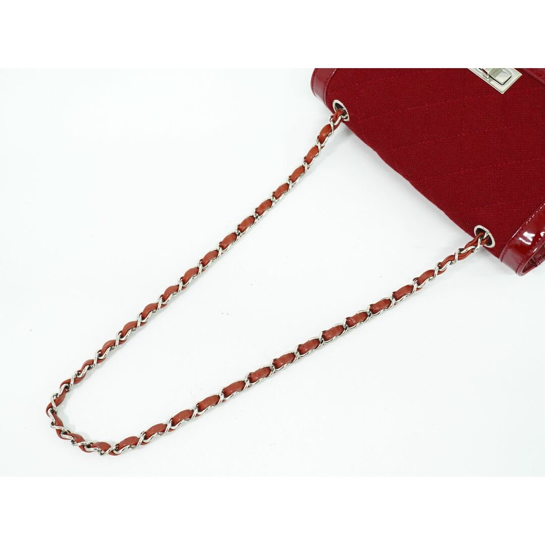 CHANEL - 本物 シャネル CHANEL キャンバス パテント レザー CHANEL - 本物 シャネル CHANEL キャンバス パテント レザー
