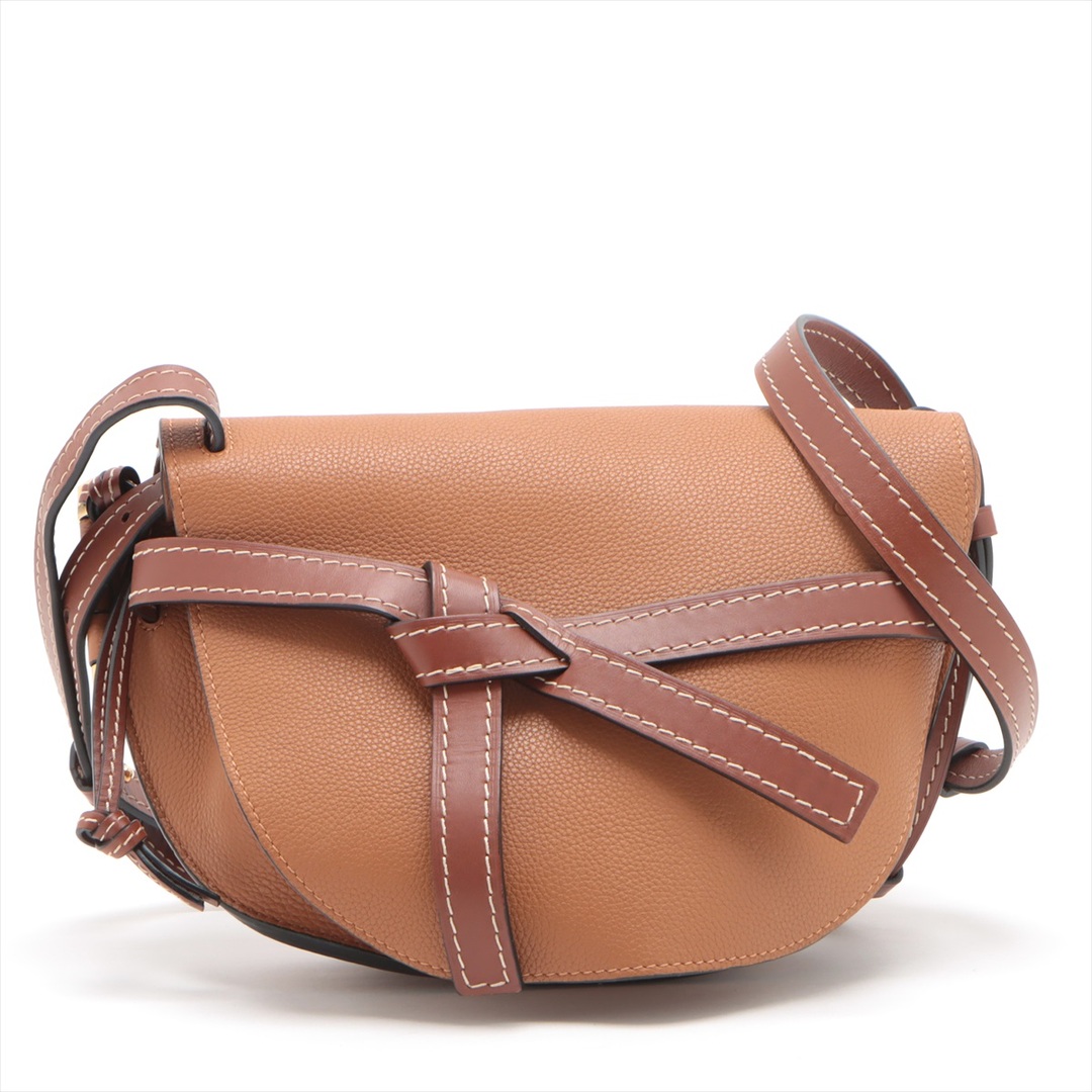 LOEWE - ロエベ ゲート レザー  ブラウン レディース ショルダーバッグ
