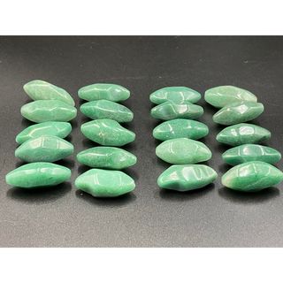 天然石　アクセサリーパーツ　グリーンカルセドニー　20石　3-3(その他)