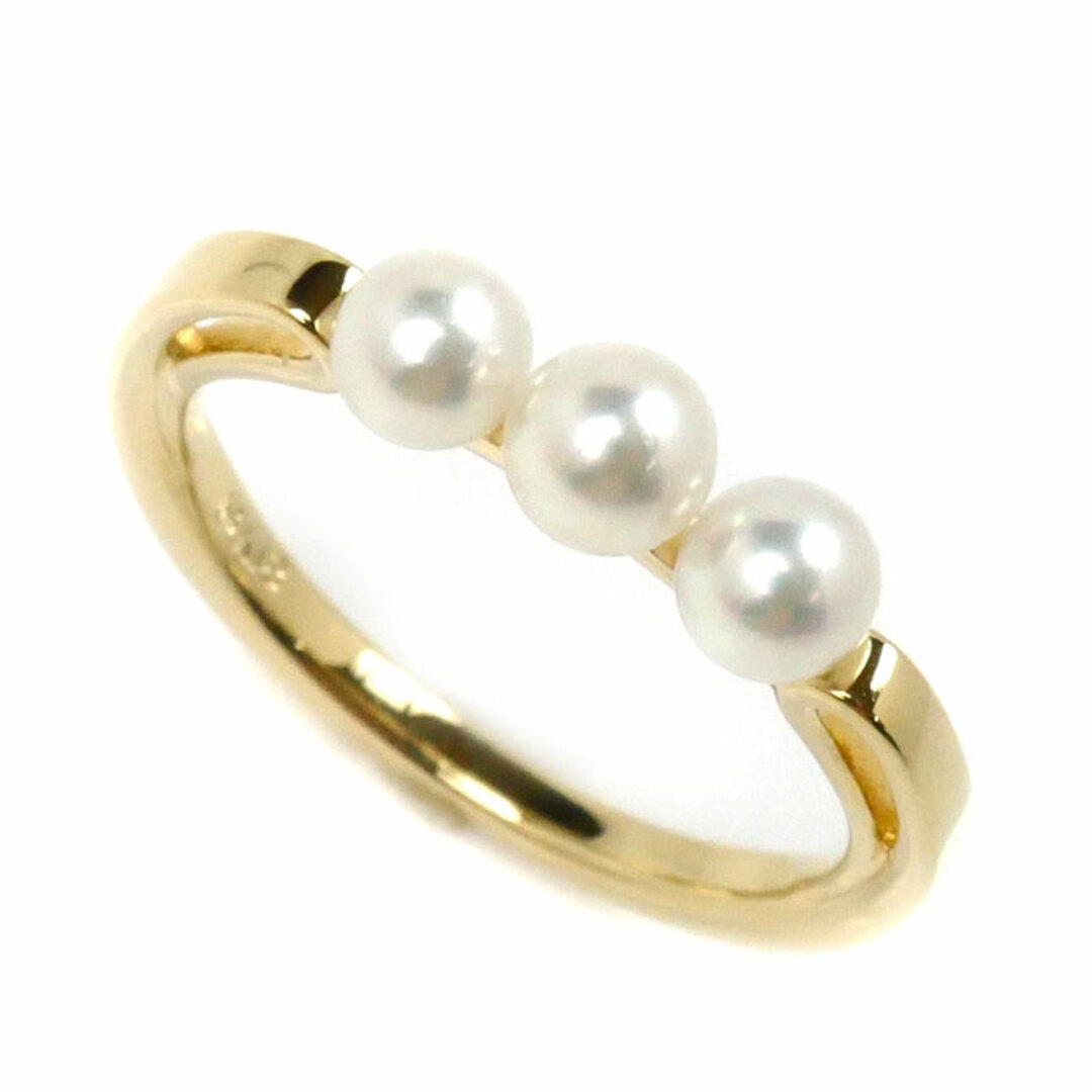 MIKIMOTO - MIKIMOTO ミキモト K18YG イエローゴールド パール リング・指輪 PR-1476K アコヤパール約3.8～4.0mm 9号 2.5g レディース【中古】【美品】