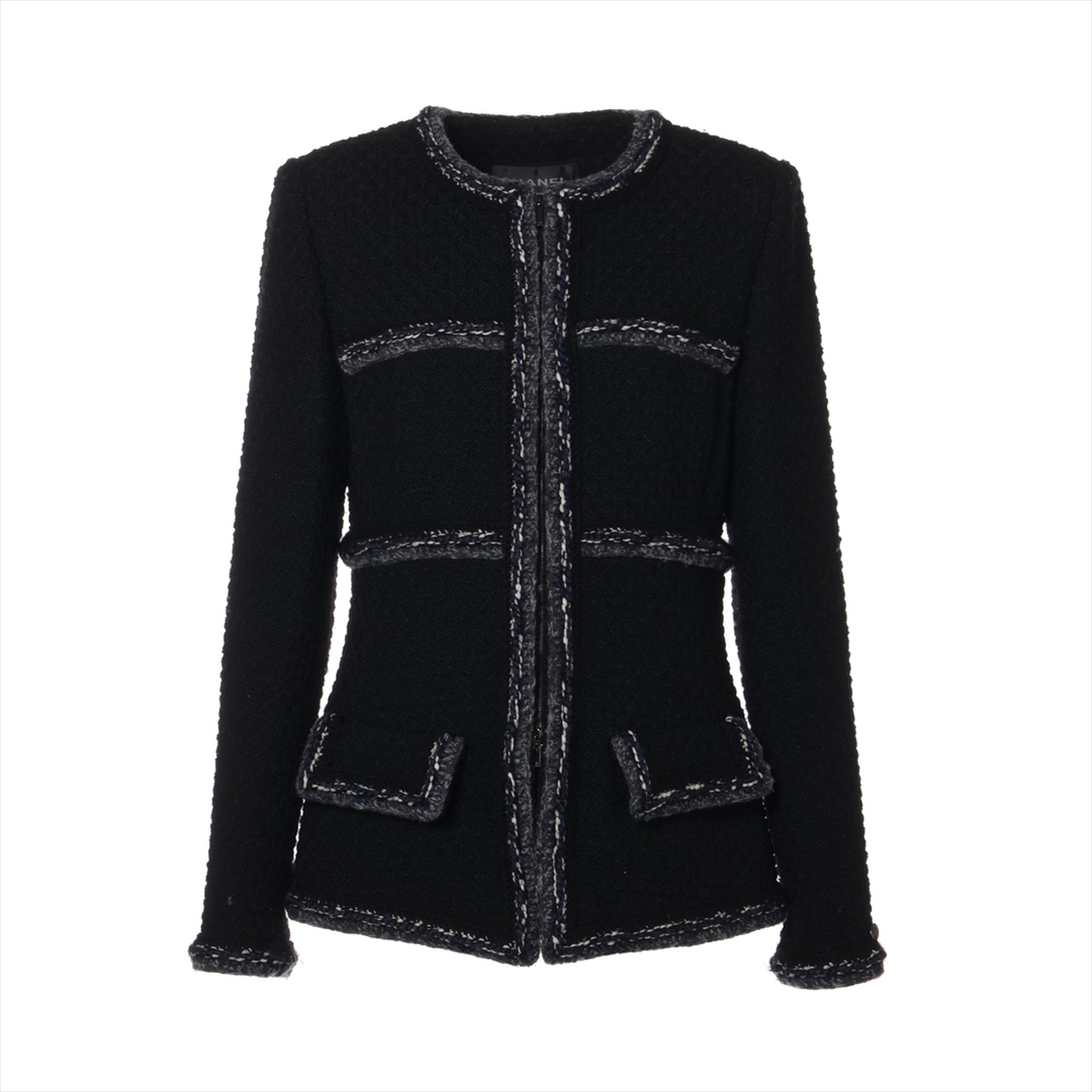 CHANEL - シャネル ココマーク ウール 42 ブラック レディース その他アウター