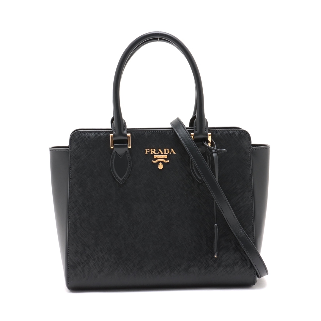 PRADA - プラダ  レザー  ブラック レディース ハンドバッグ