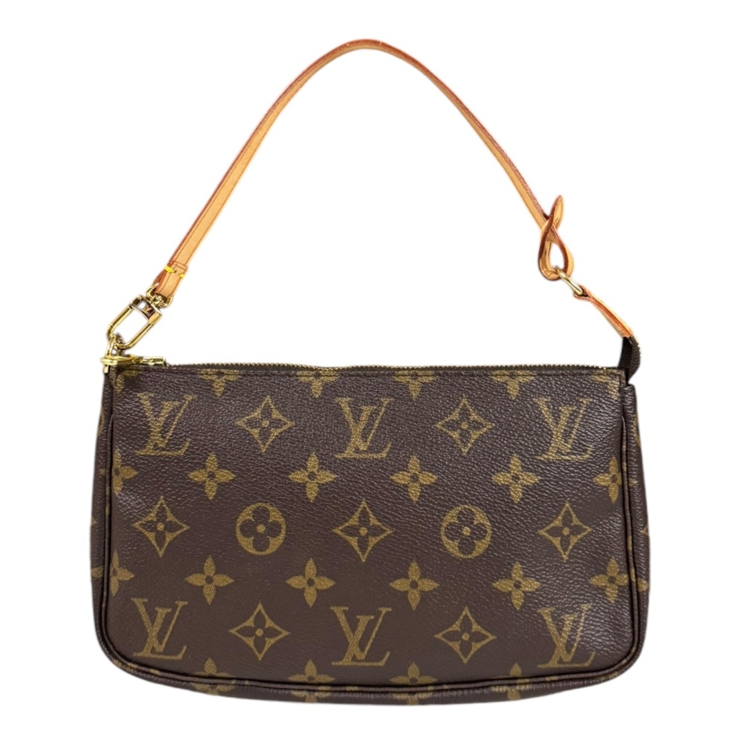 LOUIS VUITTON - ルイヴィトン ポシェットアクセソワール モノグラム ハンドバッグ モノグラムキャンバス M51980 ブラウン レディース LOUIS VUITTON  中古