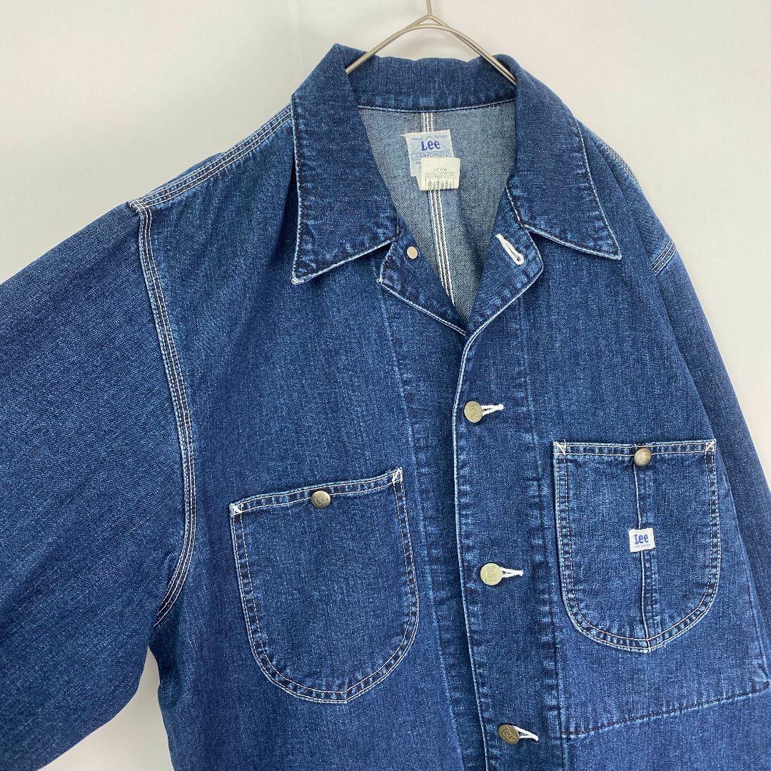 LEE カバーオール 91-J 復刻 90s 0412 ハウスタグ 濃紺 L LEE カバーオール 91-J 復刻 90s 0412 ハウスタグ 濃紺 L
