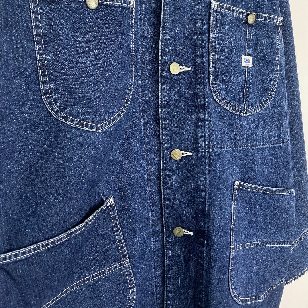 LEE カバーオール 91-J 復刻 90s 0412 ハウスタグ 濃紺 L LEE カバーオール 91-J 復刻 90s 0412 ハウスタグ 濃紺 L
