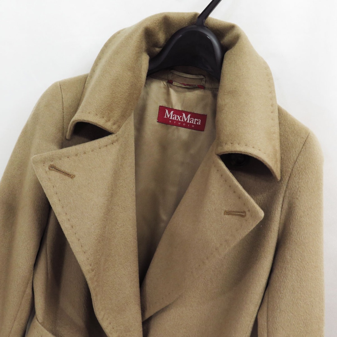 MaxMara マックスマーラ カシミヤ 100% ベルテッド コート 34 MaxMara マックスマーラ カシミヤ 100% ベルテッド コート 34