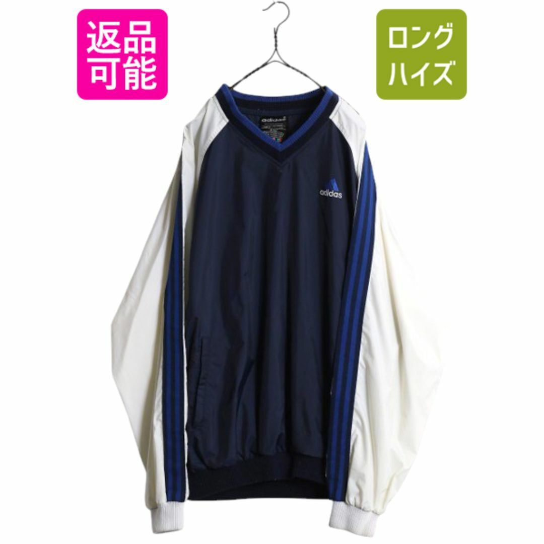 90s アディダス Vネック ナイロン ジャケット メンズ L 90s アディダス Vネック ナイロン ジャケット メンズ L