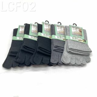 レディース 綿混 5本指ソックス ダブルサポート5足 靴下 LCF2(ソックス)
