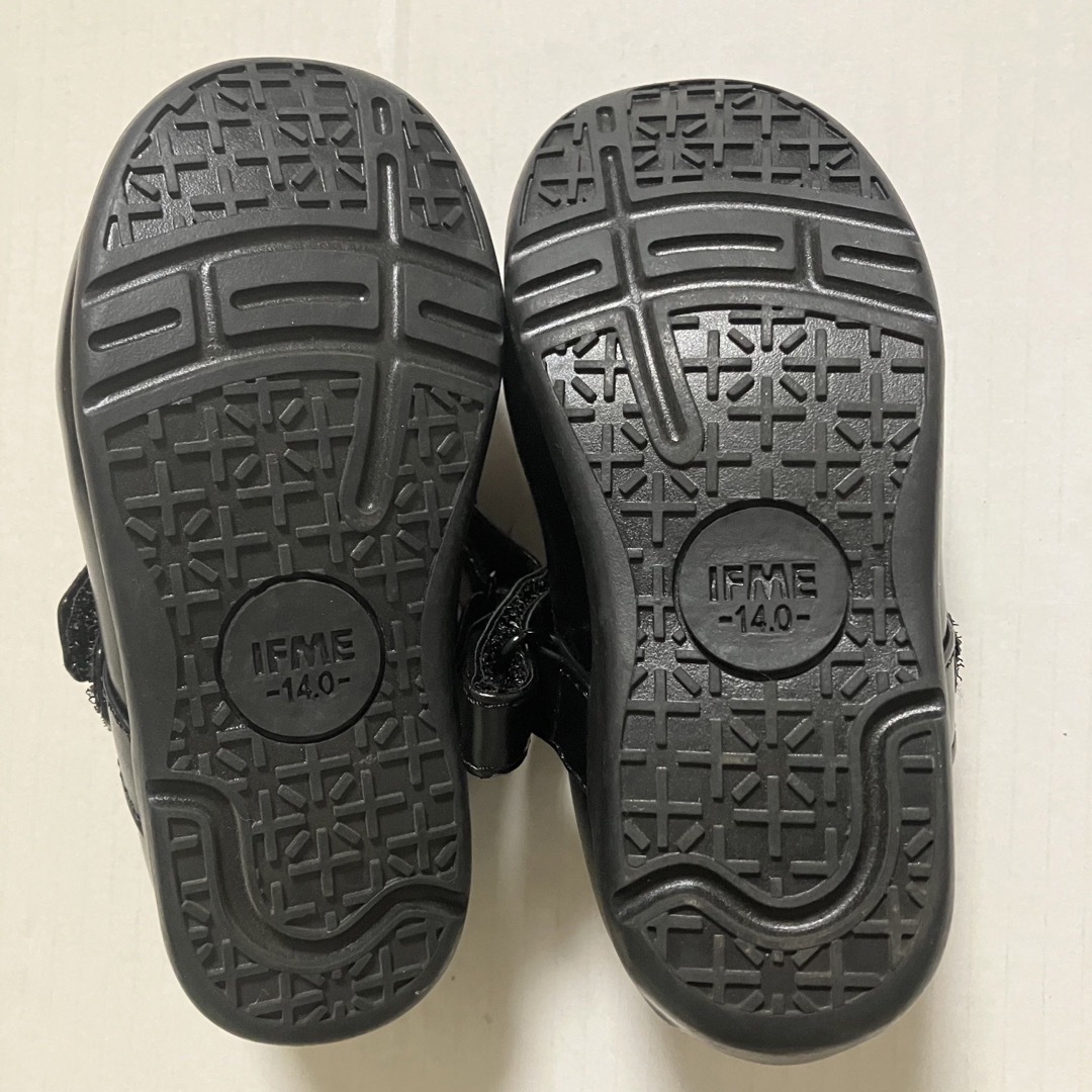 IFME(イフミー)の【再値下げ】★美品★IFME  フォーマルシューズ　女の子　黒　14cm キッズ/ベビー/マタニティのベビー靴/シューズ(~14cm)(フォーマルシューズ)の商品写真