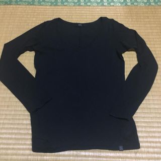 アズールバイマウジー(AZUL by moussy)のAZUL 黒カットソー(カットソー(長袖/七分))