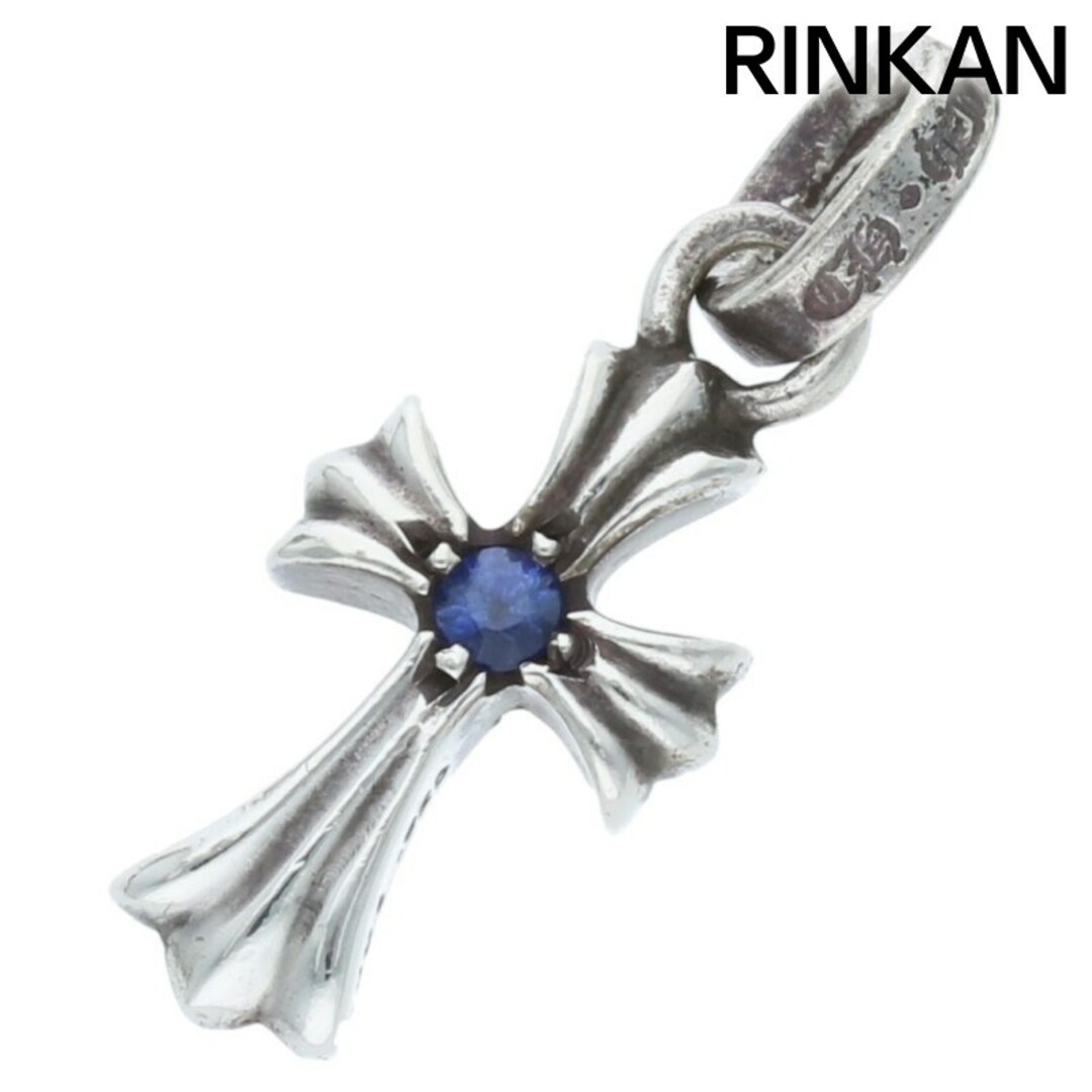 Chrome Hearts - クロムハーツ  CRS BBYFAT SAP/ベイビーファット 1サファイア/チャーム/シルバーネックレストップ メンズ