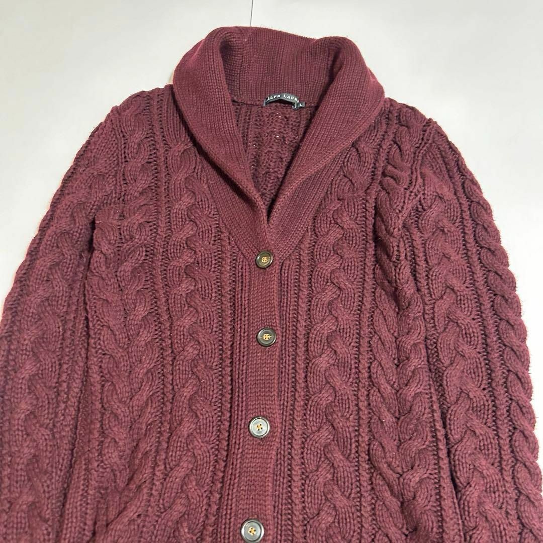ラルフローレン ケーブルニット カーディガン ロング カシミヤ混 ラルフローレン ケーブルニット カーディガン ロング カシミヤ混