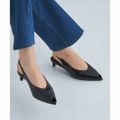 【BLACK】【24cm】ポインテッド オープントゥ(4cmヒール)