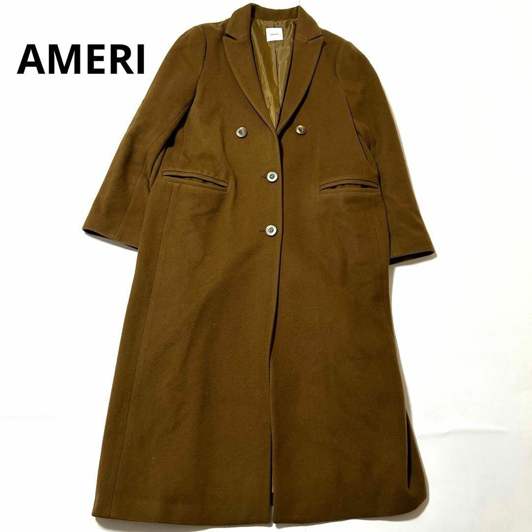 アメリ AMERI ロングコート ブラウン チェスターコート アメリ AMERI ロングコート ブラウン チェスターコート