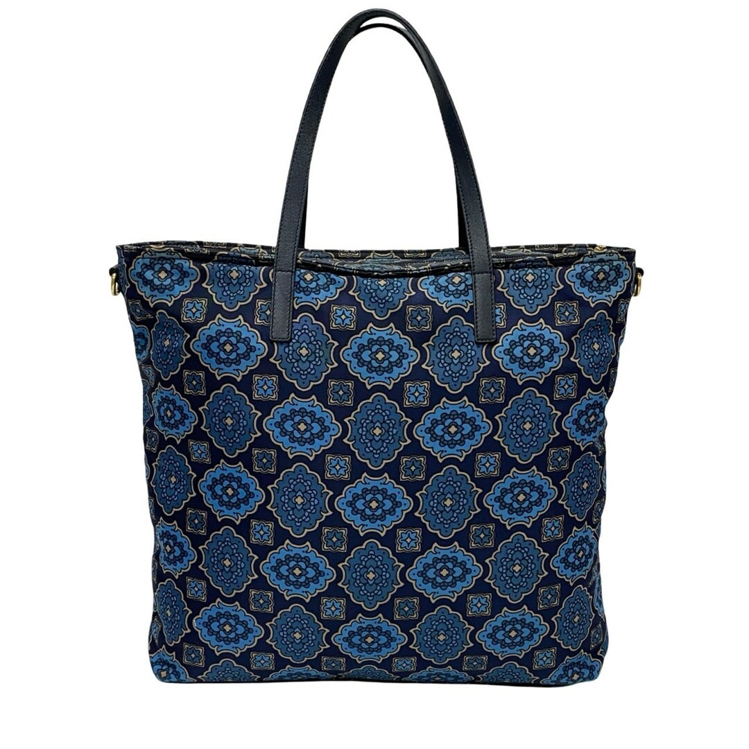 PRADA - 極 美品 希少品 PRADA プラダ 三角ロゴ 金具 花柄 PRADA - 極 美品 希少品 PRADA プラダ 三角ロゴ 金具 花柄