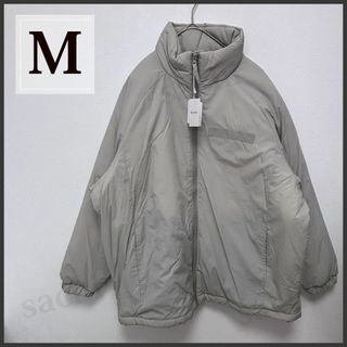 メンズ 中綿コート M ブルゾン オーバーサイズ グレー ジャケット ジャンパー(ダウンジャケット)