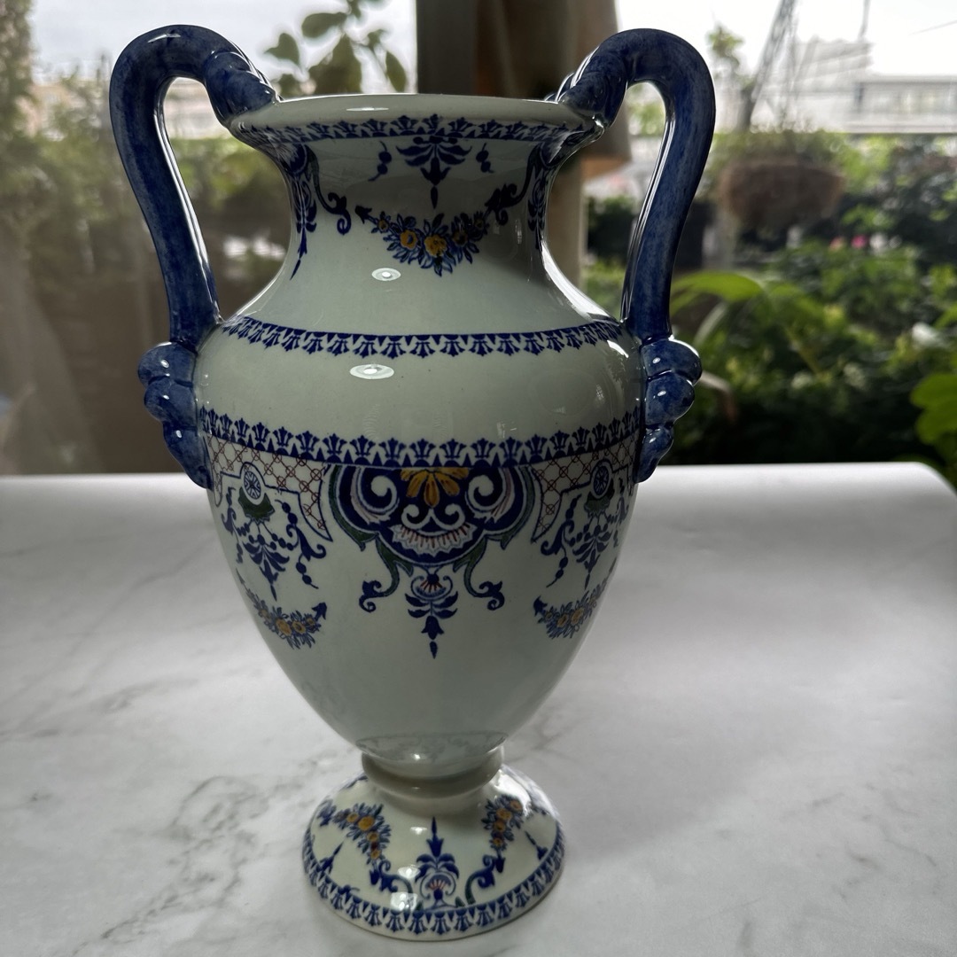 GIENジアン フランス 花瓶 花びん 花器 取って付き 洋風 花瓶 GIENジアン フランス 花瓶 花びん 花器 取って付き 洋風 花瓶