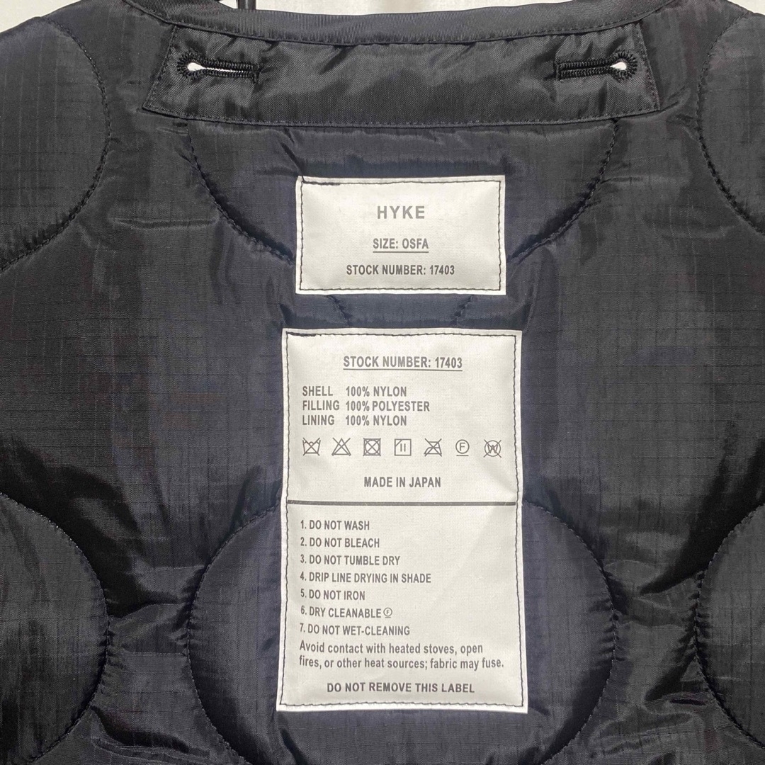 新品 HYKE QUILTED CROPPED VEST キルティングベスト 新品 HYKE QUILTED CROPPED VEST キルティングベスト