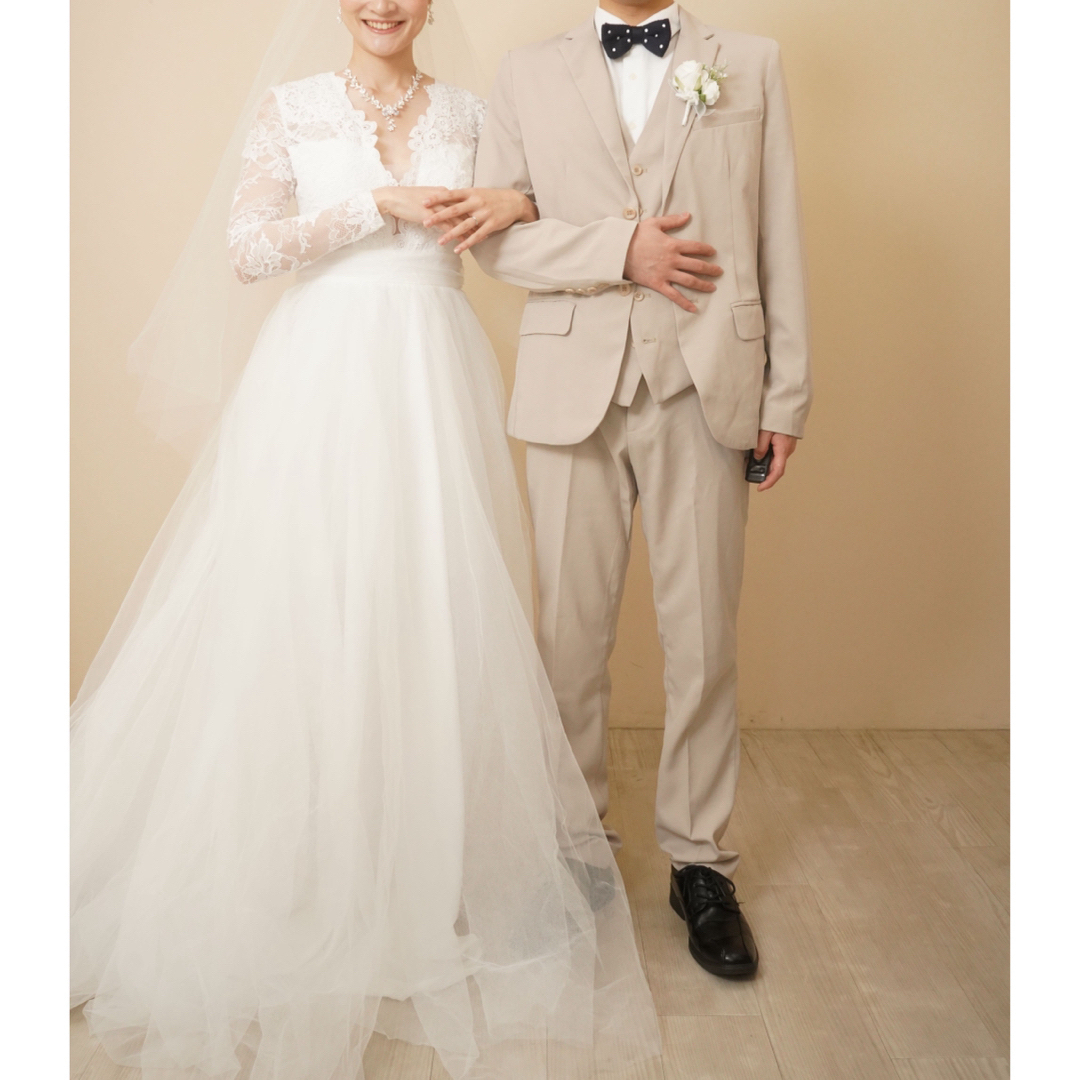 結婚式/ウェディング】エレガントなAラインのウェディングドレス 結婚式/ウェディング】エレガントなAラインのウェディングドレス