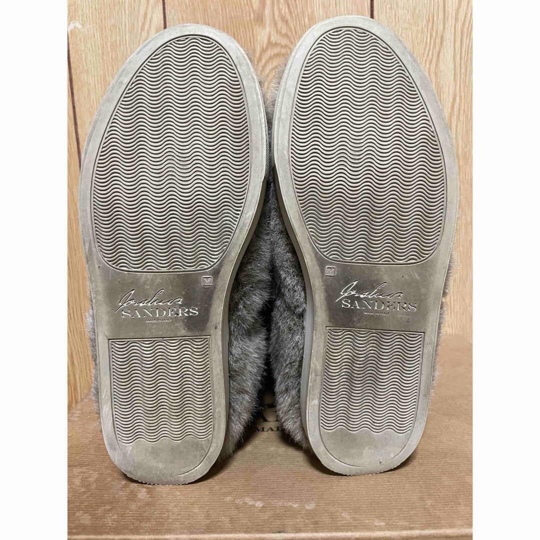 正規品】SANDERS グレー ムートンブーツ ファー素材 箱付き 正規品】SANDERS グレー ムートンブーツ ファー素材 箱付き