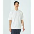 【WHITE】【L】L/A ポンチ ワイドカラー Tシャツ