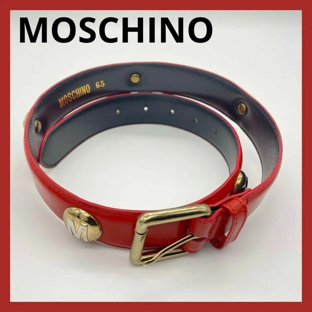 MOSCHINO・モスキーノ・ベルト・赤×黒×ゴールド MOSCHINO・モスキーノ・ベルト・赤×黒×ゴールド