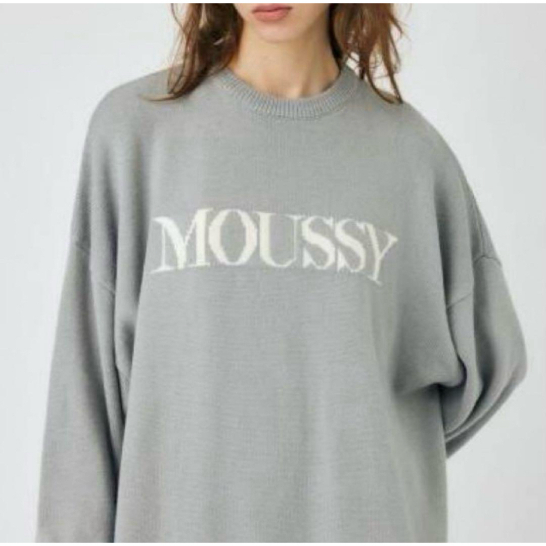 moussy - MOUSSY LOGO KNIT マウジーロゴニット オーバーサイズ moussy - MOUSSY LOGO KNIT マウジーロゴニット オーバーサイズ