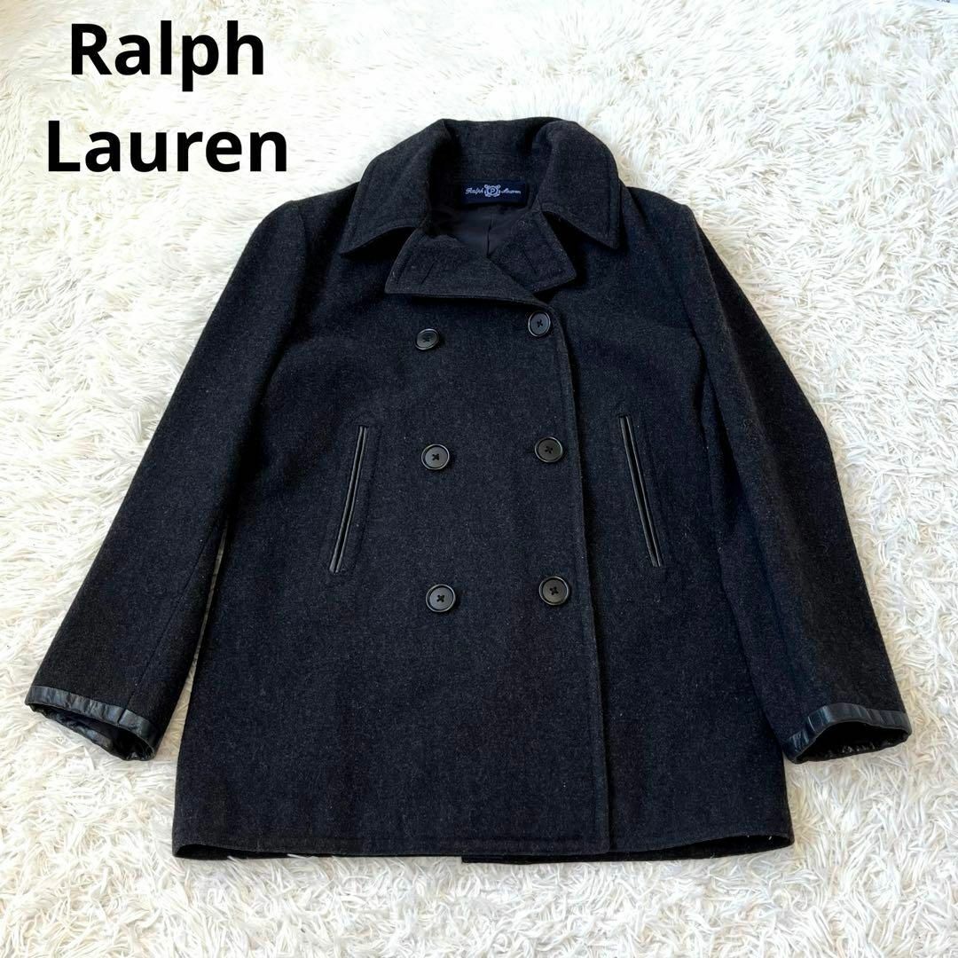 Ralph ラルフローレン Pコート ジャケット レザーパイピング Ralph ラルフローレン Pコート ジャケット レザーパイピング